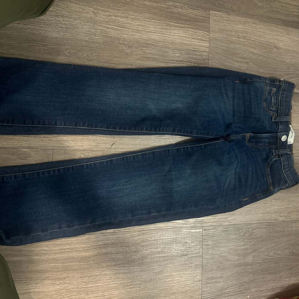 abercrombie kids Straight Leg Dark Wash Stretch Jeans Size 7/8 Long